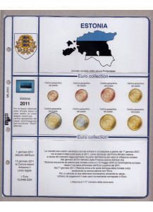 Foglio e tasche per monete in euro Estonia 2011 